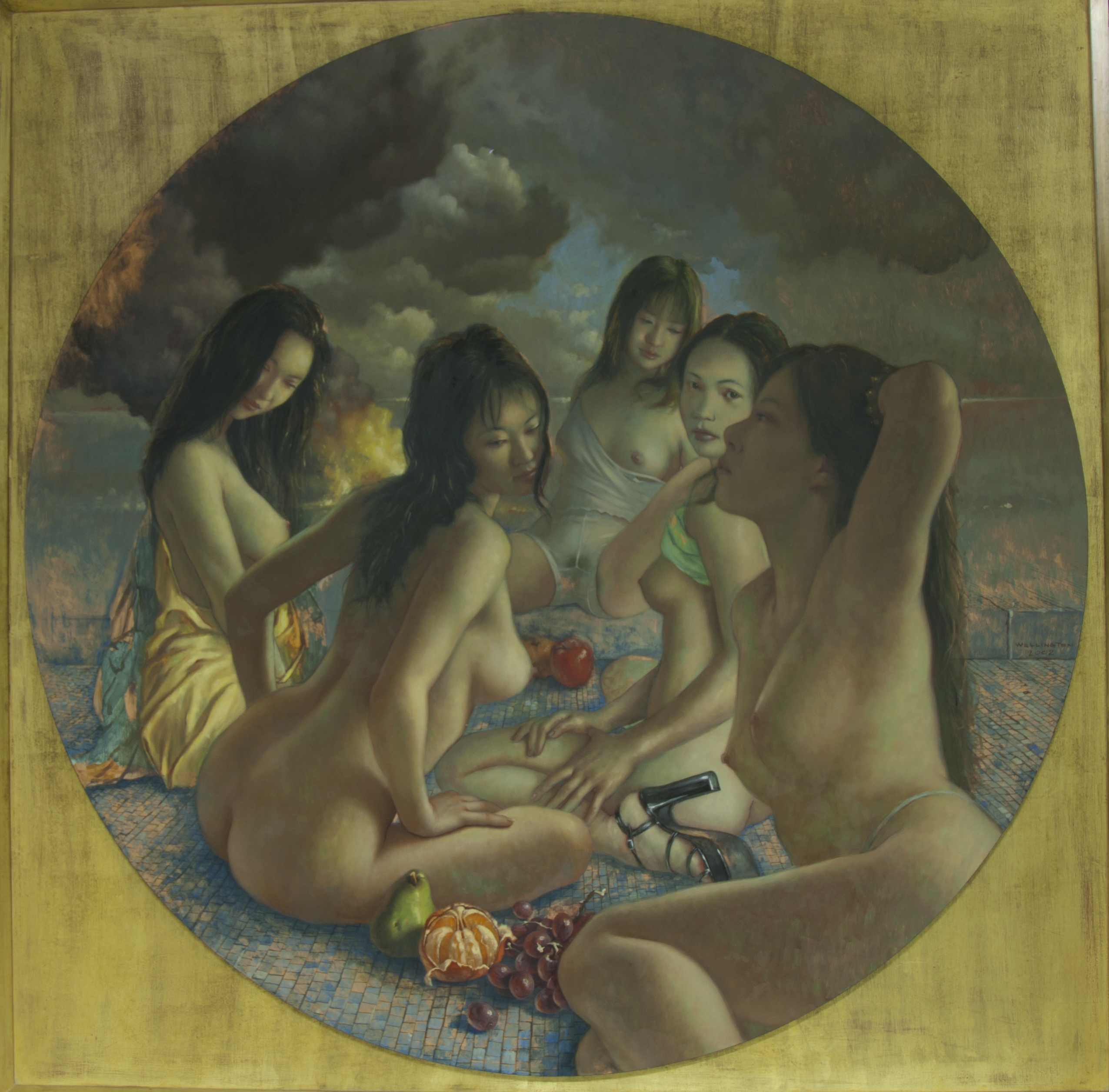 Diana and her Maidens artwork by John Wellington - art listed for sale on Artplode
