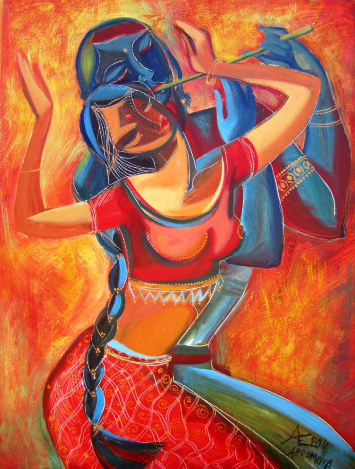 Sacred Dance artwork by Ekaterina Abramova - art listed for sale on Artplode