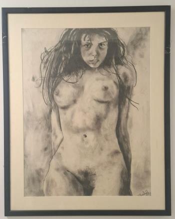 Unflinching after a photograph, art for sale online by Veikko Kunkel